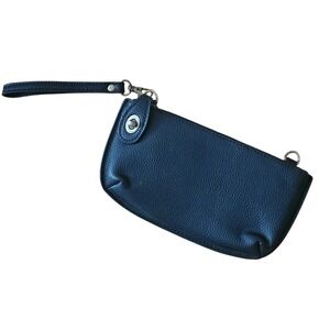Joy Susan Wristlet‎ Black with zipper lock